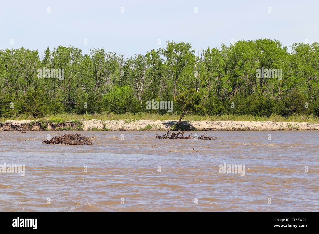 Niobrara River Missouri River bei Lynch Nebraska. Hochwertige Fotos Stockfoto