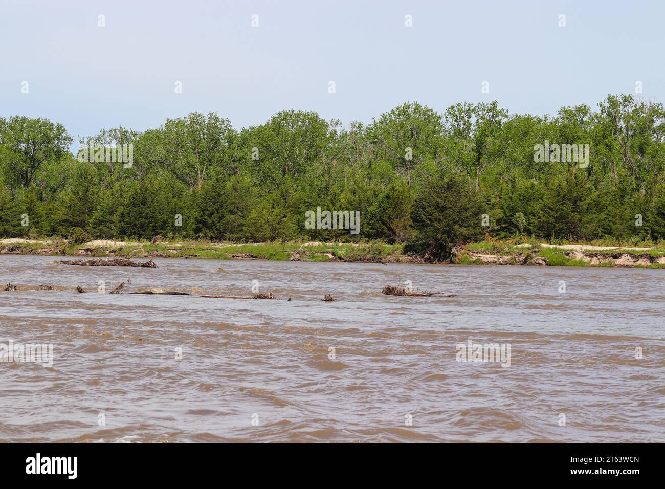 Niobrara River Missouri River bei Lynch Nebraska. Hochwertige Fotos Stockfoto