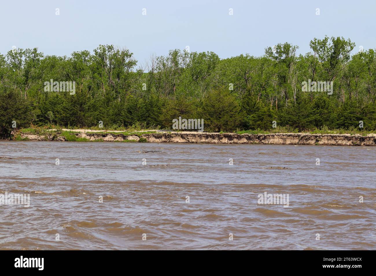 Niobrara River Missouri River bei Lynch Nebraska. Hochwertige Fotos Stockfoto