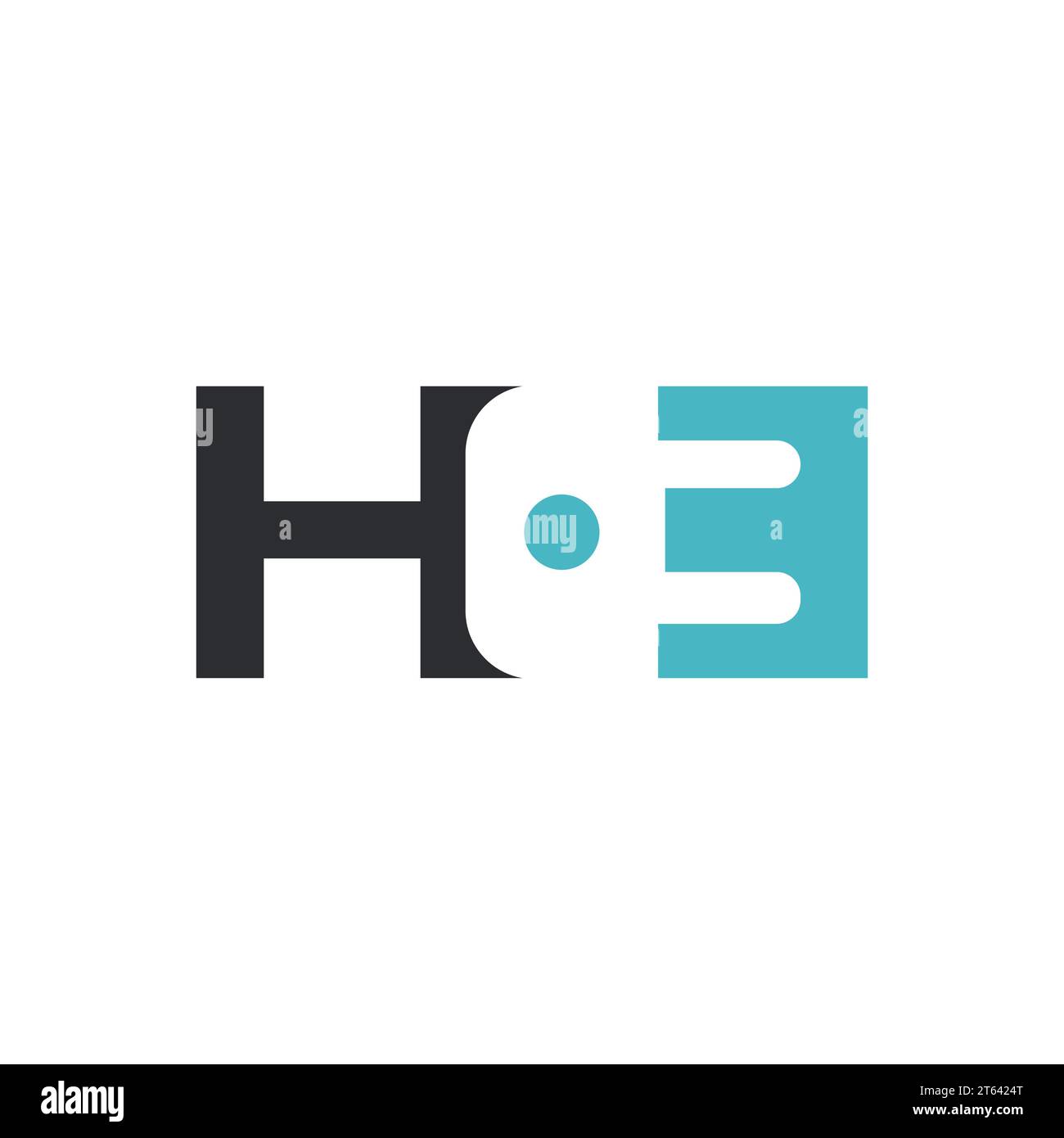 Design des ersten Buchstaben „He“ oder „eh Electric“-Logos. Initial Letter HE Electric Logo, Flat Design Logo Vorlage, Vektorillustration Stock Vektor