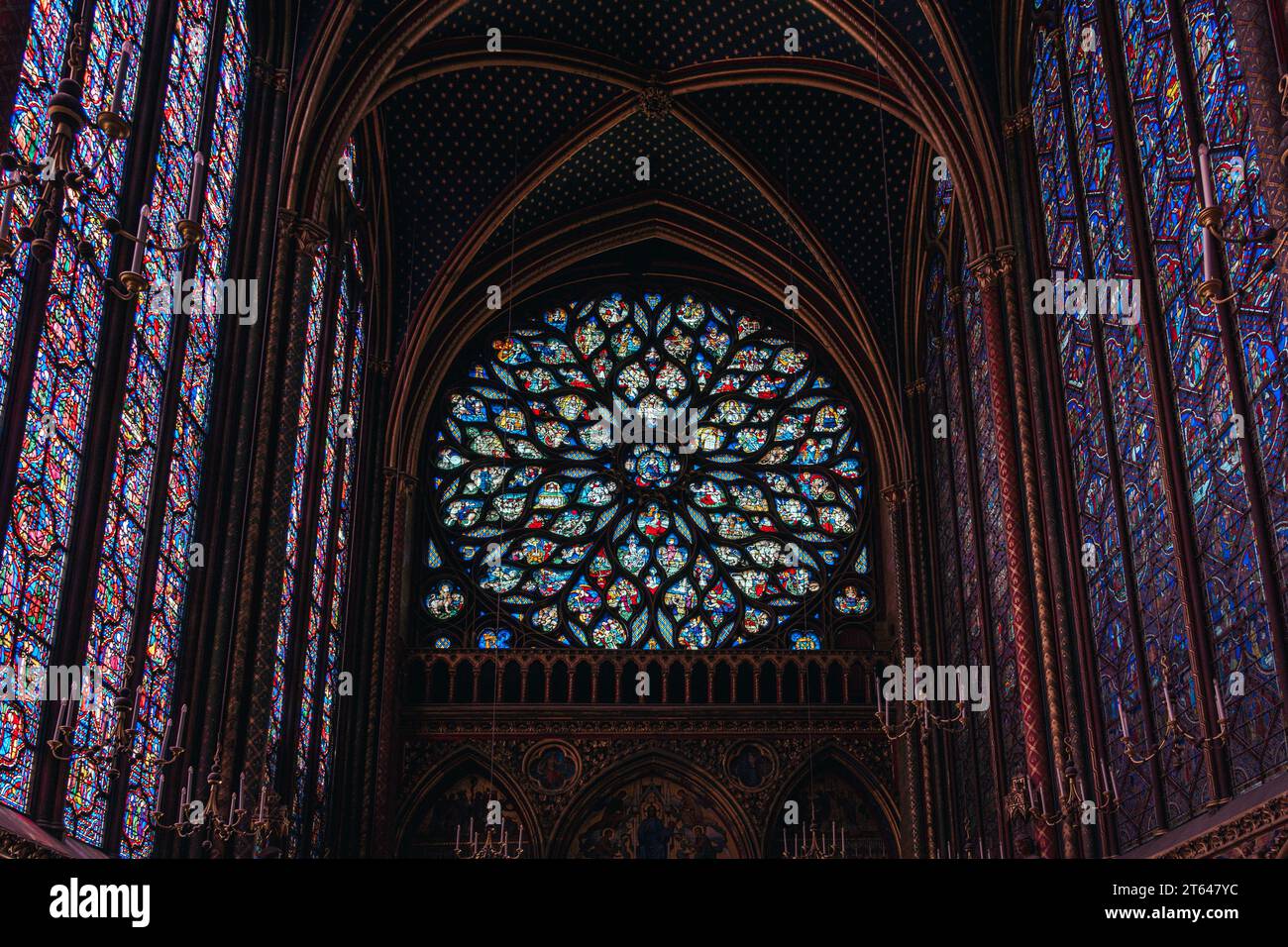 Sainte-Chapelle Glass Paris Frankreich Stockfoto