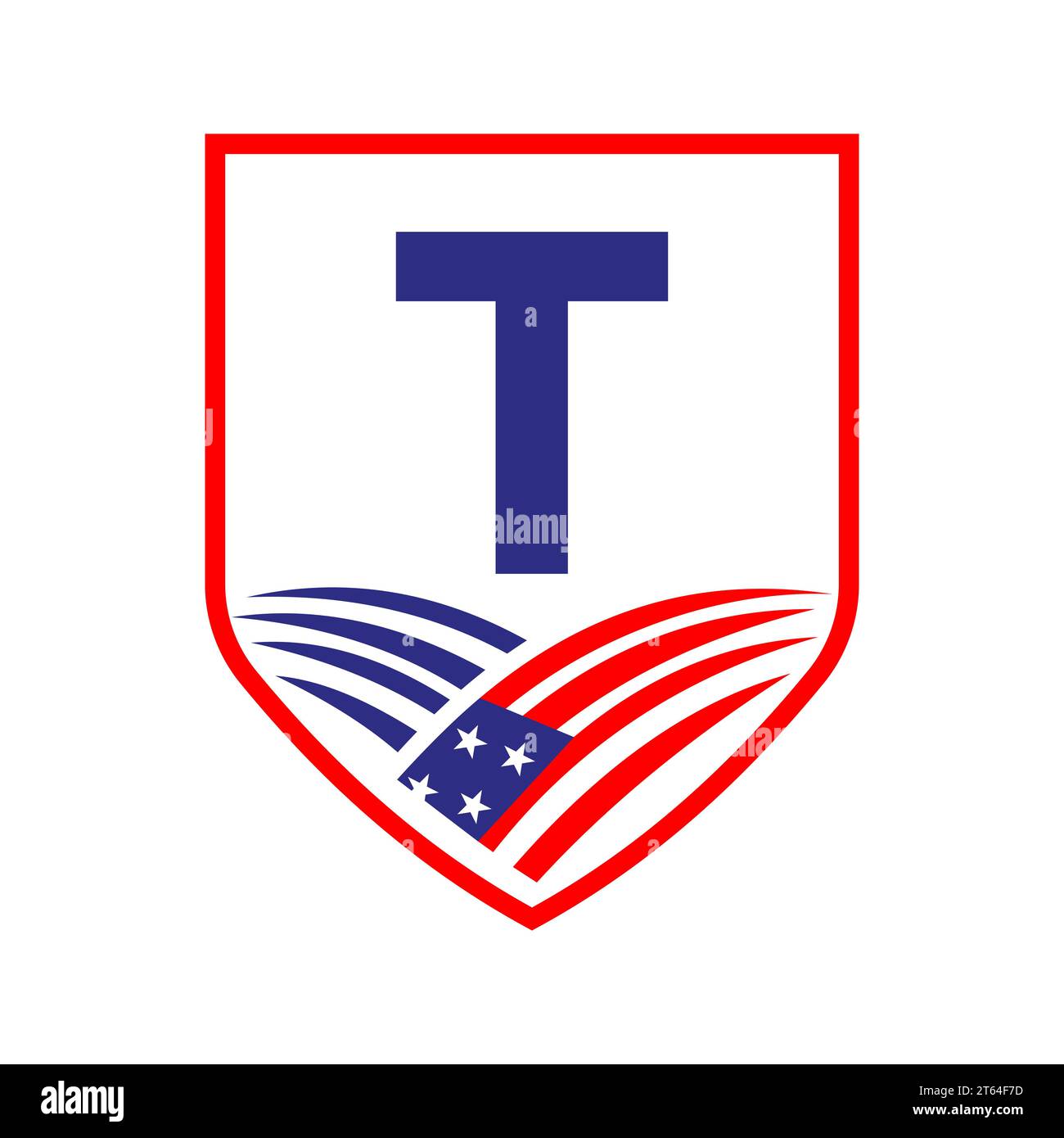 Letter T American Agriculture Logo Vorlage. US-Agrarlogotype auf Alphabet T-Konzept Stock Vektor