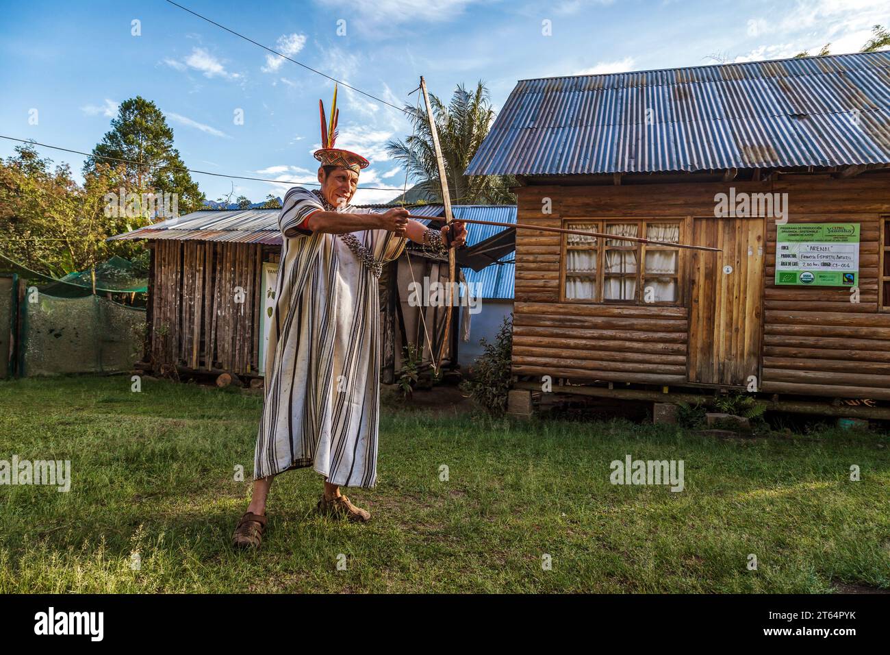 28. Oktober 2019, Peru. Peruanischer Dschungel in der Naturheilkunde, aus der Gemeinde Yaneshas, Oxapampa. Stockfoto