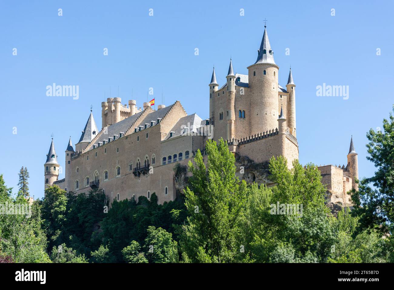 12. Jahrhundert Alcázar Segovia, Segovia, Kastilien und León, Königreich Spanien Stockfoto