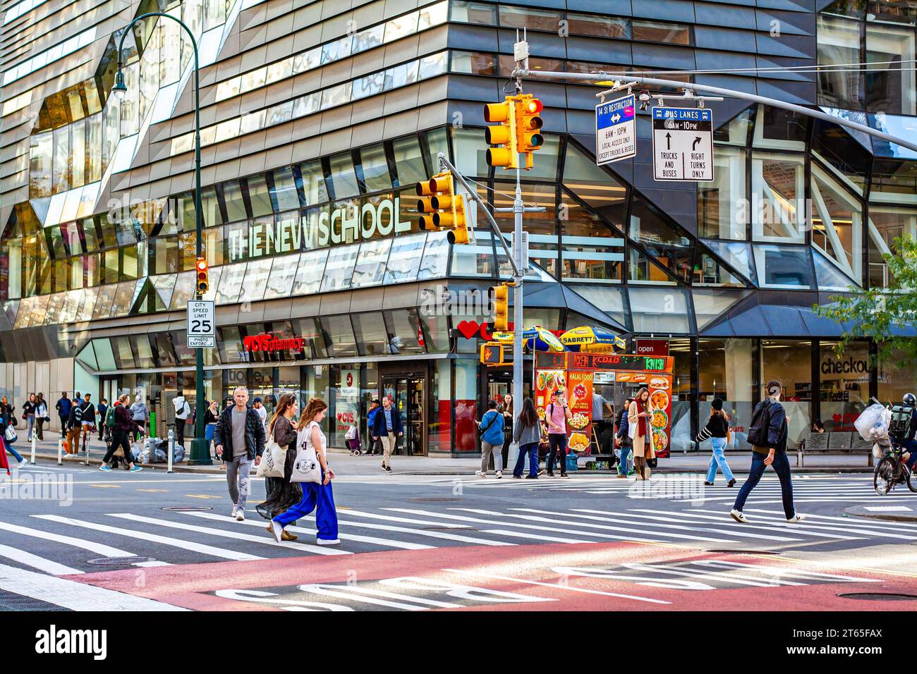 Die New School in Lower Manhattan, New York City Stockfoto