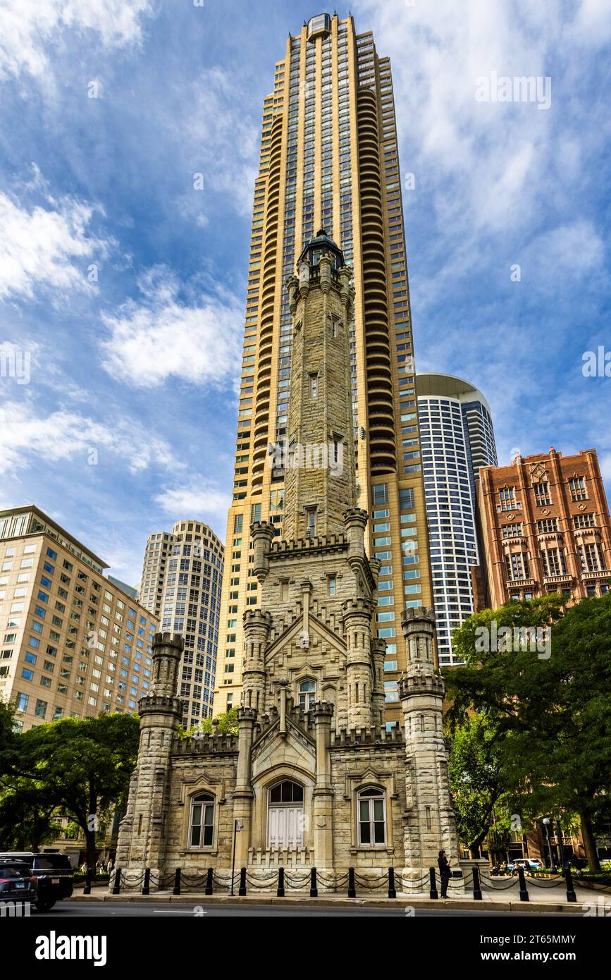 Wasserturm von Chicago, USA Stockfoto