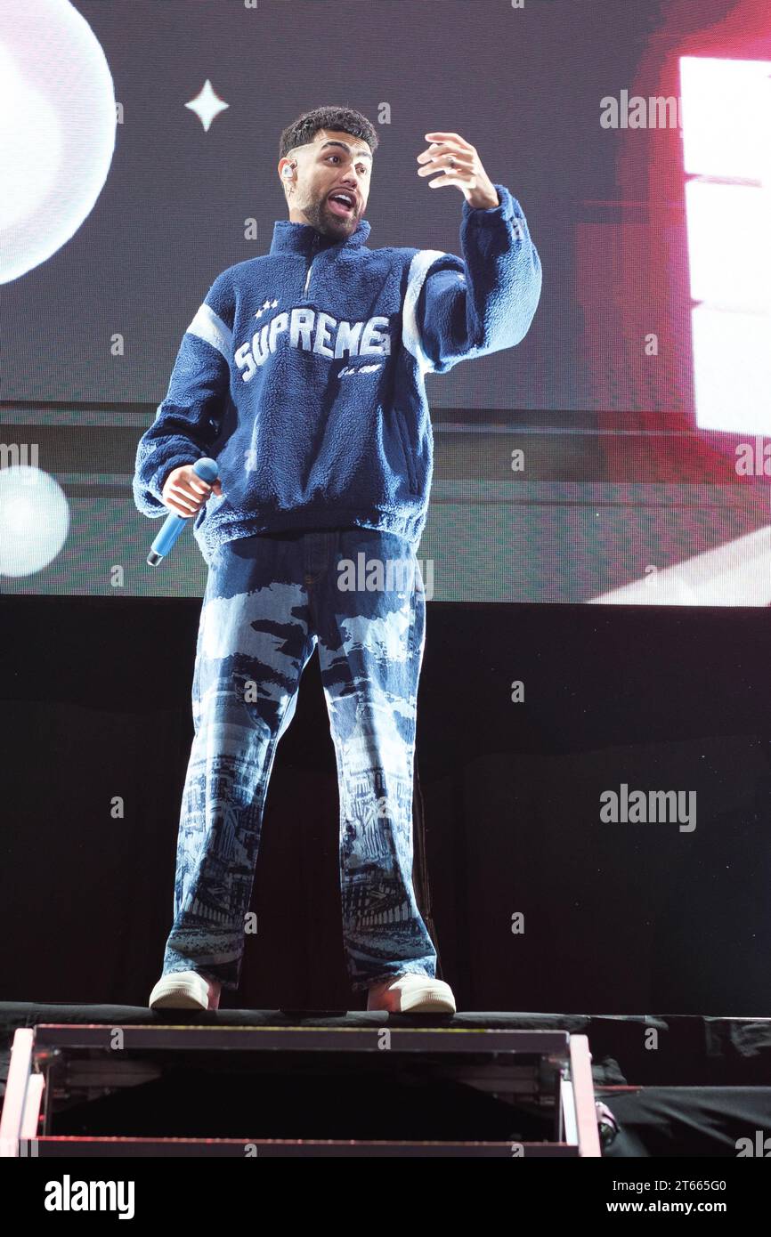 Madrid, Spanien. November 2023. puerto-ricanischer Sänger jay Wheeler tritt während des Emociones World Tour Konzerts im Wizcenter in madrid auf, 8. november 2023 spanien (Foto: Oscar Gonzalez/SIPA USA) Credit: SIPA USA/Alamy Live News Stockfoto