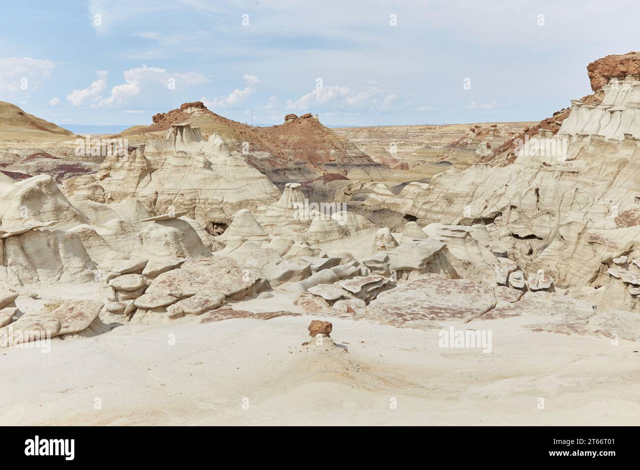 Die bizarren Formationen von Bisti Badlands, New Mexico Stockfoto