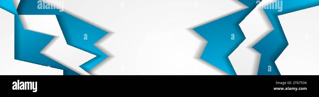 Blauer und weißer Hintergrund für abstrakte Unternehmensmaterialien. Vektordesign Stock Vektor