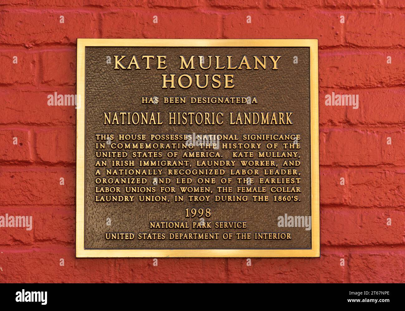 Kate Mullany House Historical Landmark in Upstate New York Stockfoto