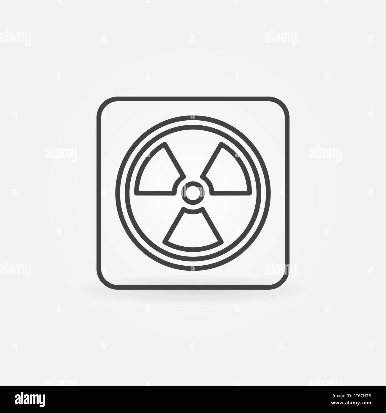 Symbol für lineares Strahlungskonzept. Vektor-Kernkraftzeichen oder Designelement in dünner Linie Stock Vektor