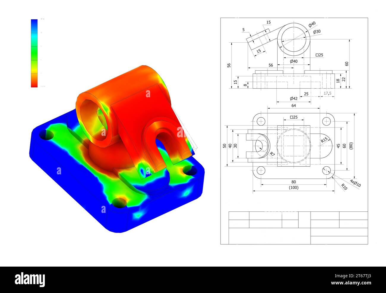 fem-Analyse. Die Finite-Elemente-Methode (FEM) ist eine Methode zur numerischen Lösung von Differentialgleichungen, die in technischen und mathematischen Modellen entstehen Stockfoto
