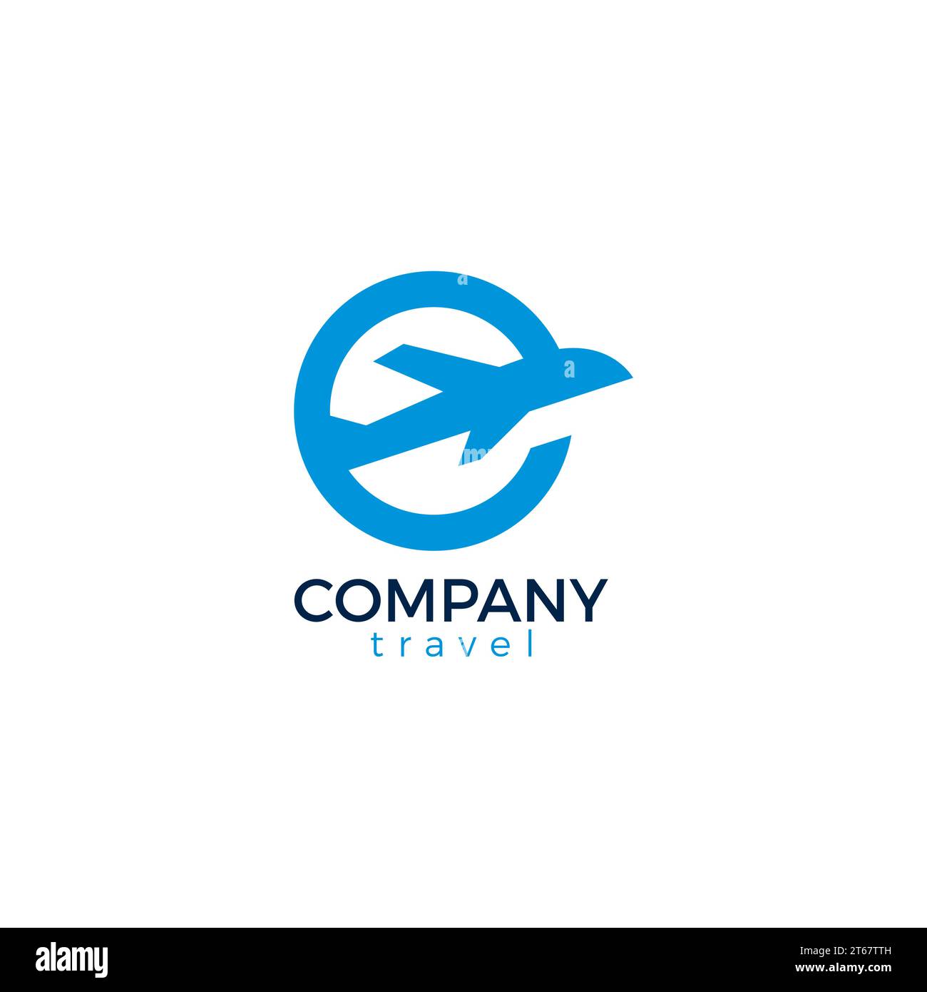 E Ebenenlogo. Design Des Travel Logos Stock Vektor