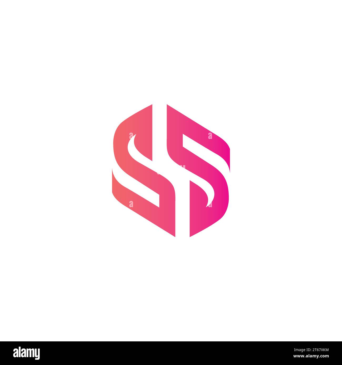 SS-Logo einfaches und klares Design Stock Vektor