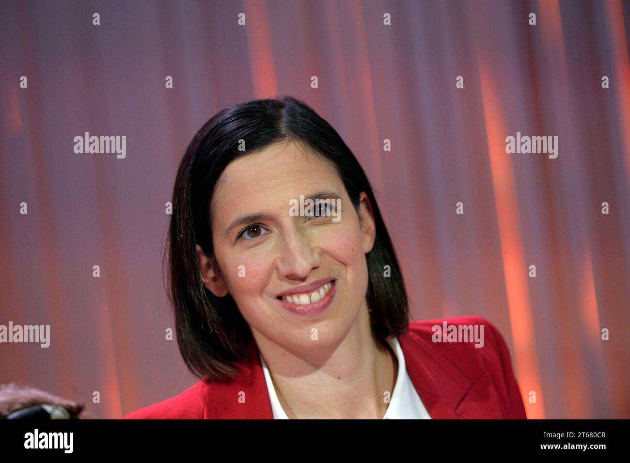 Italien, Rom, 8. November 2023: Elly Schlein, Sekretärin der Demokratischen Partei (PD), nimmt an der TV-Talkshow „5 Minuten“ Teil Foto © Stefano Carofei/Sintesi/Alamy Live News Stockfoto