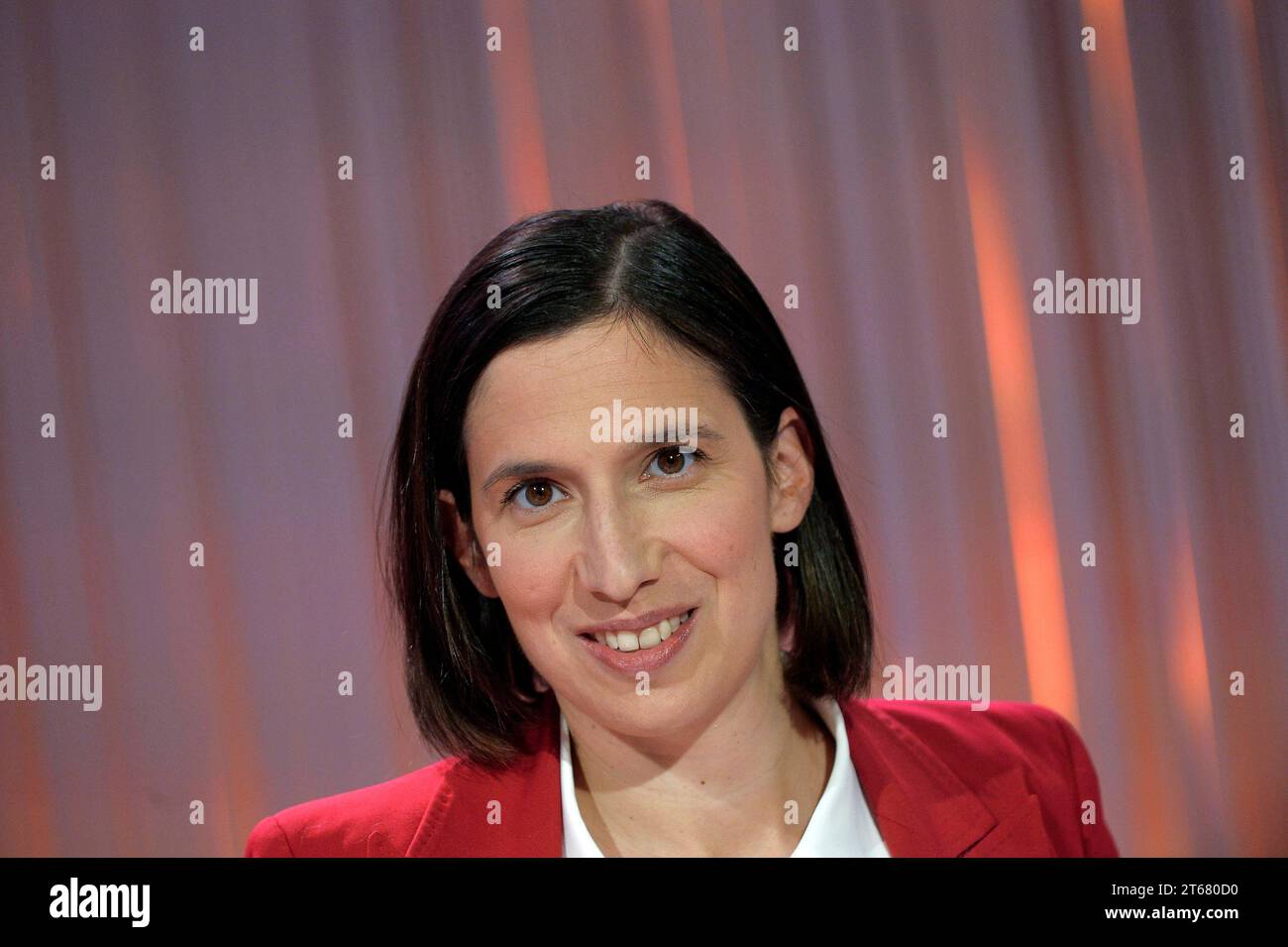 Italien, Rom, 8. November 2023: Elly Schlein, Sekretärin der Demokratischen Partei (PD), nimmt an der TV-Talkshow „5 Minuten“ Teil Foto © Stefano Carofei/Sintesi/Alamy Live News Stockfoto