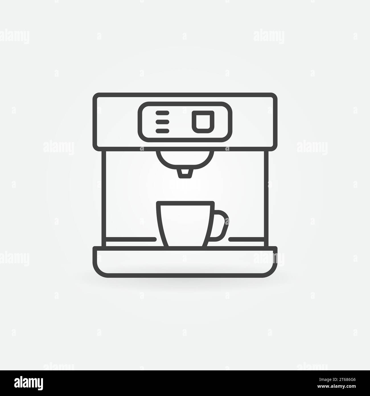 Symbol oder Symbol der Vektorlinie für die Kaffeemaschine Stock Vektor