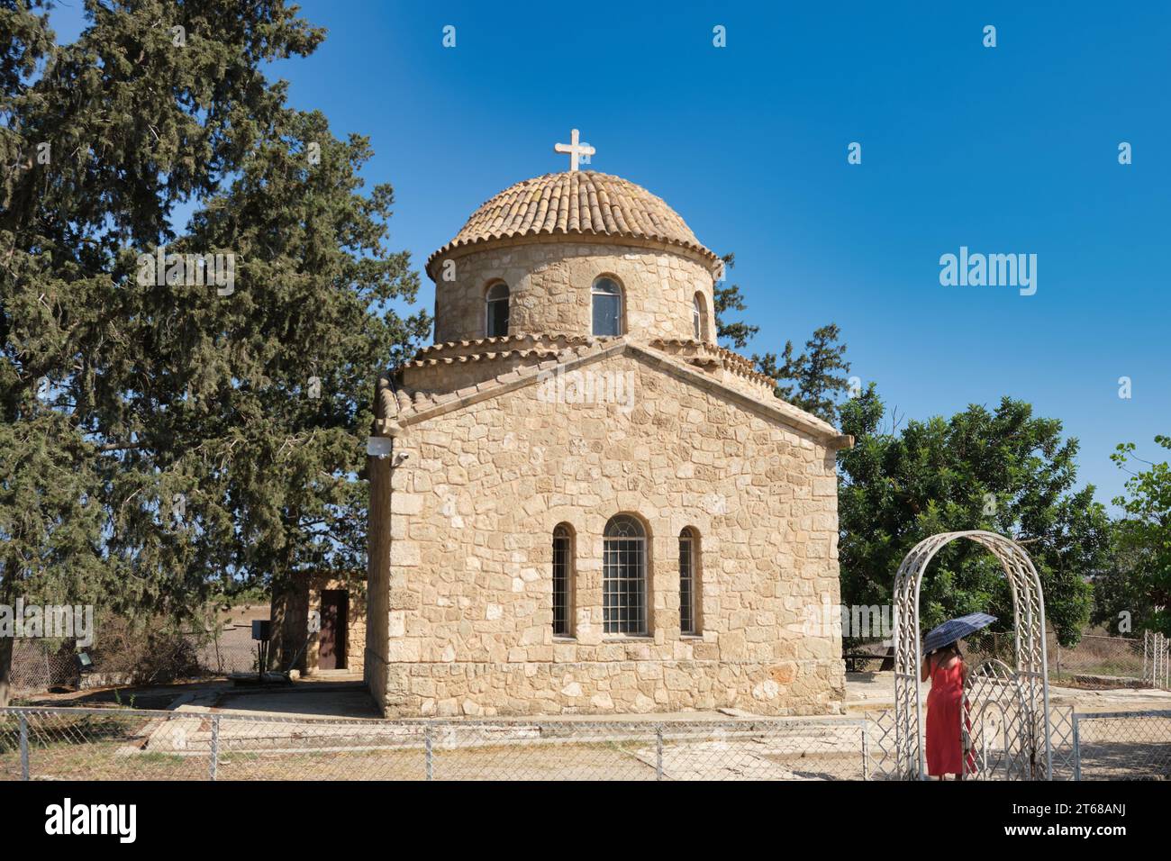 Grabgruft des Heiligen Barnabas in Enkomi, heute Tuzla im besetzten Zypern Stockfoto