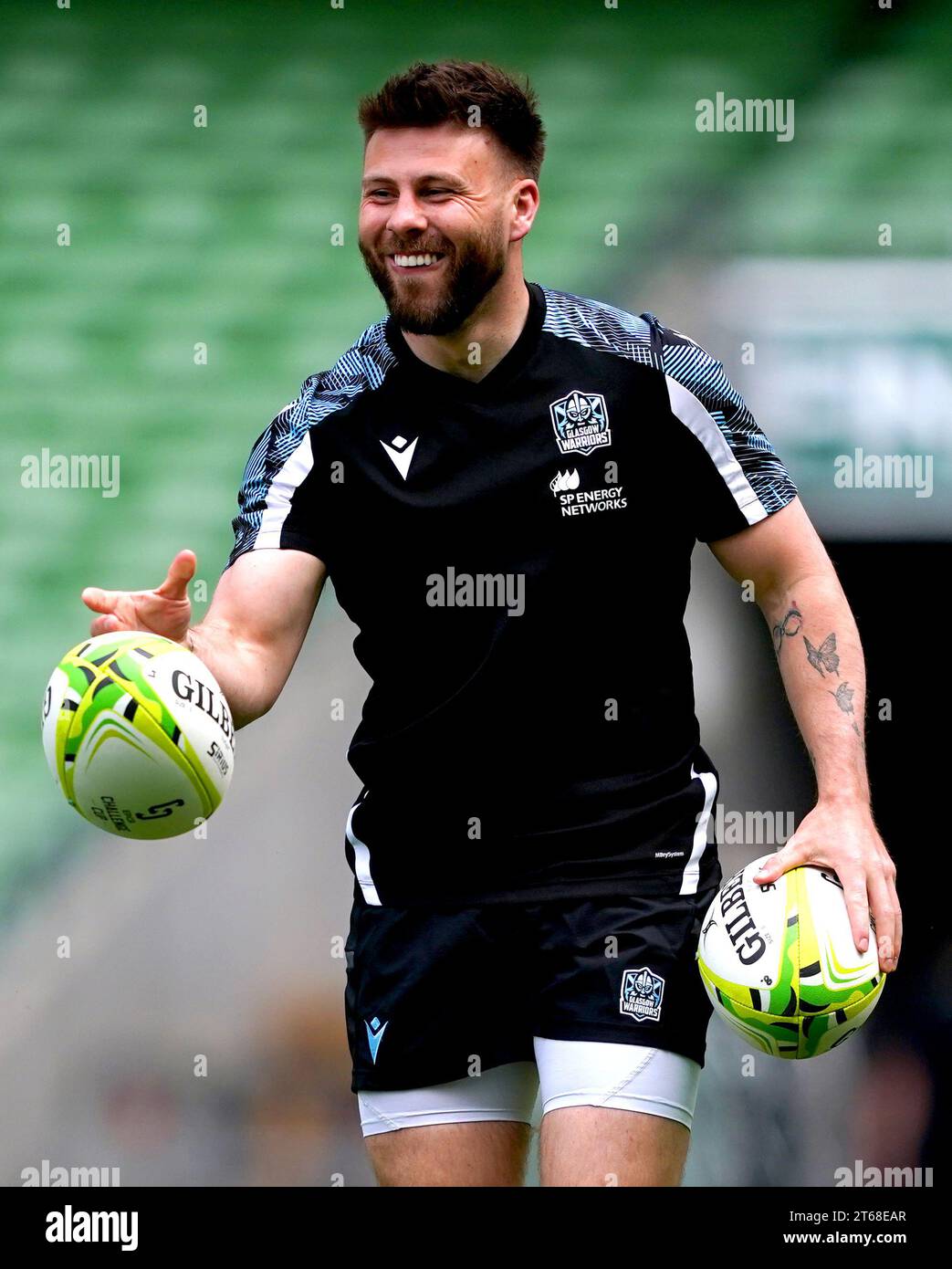 Aktenfoto vom 18-05-2023 von Ali Price der Glasgow Warriors, der sich Edinburgh auf einen saisonalen Kredit aus Glasgow angeschlossen hat, der als „im nationalen Interesse“ beschrieben wird. Ausgabedatum: Donnerstag, 9. November 2023. Stockfoto