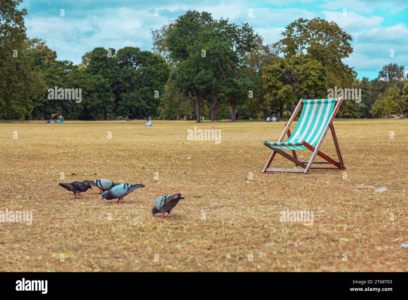 Liegestuhl im Hyde Park Stockfoto