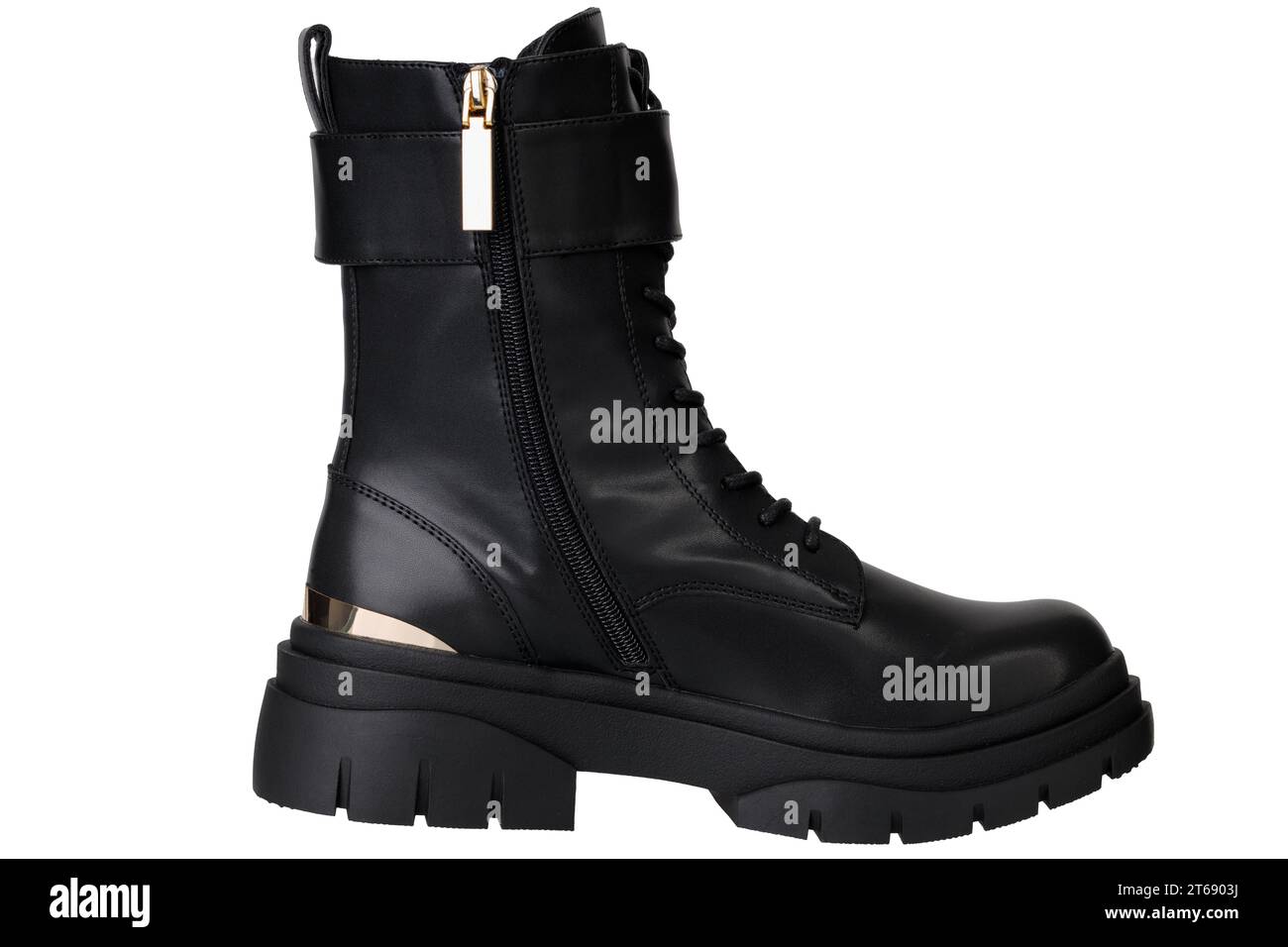 Nice High Damen Schnürstiefel im Military Style. Stockfoto