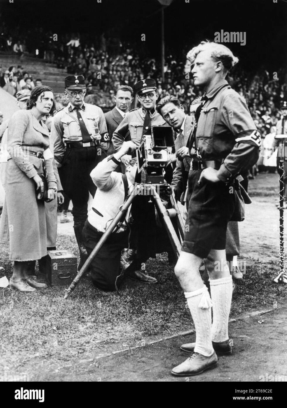 Leni Riefenstahl filmte Triumph des Willens auf dem Reichsparteikongress 1934. [Automatisierte Übersetzung] Stockfoto