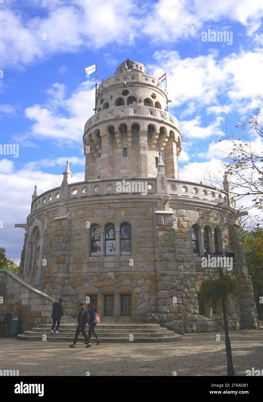 Der Elizabeth Tower, Elizabeth Lookout, Erzsebet-Kilato, auf Janos Hill, Janos-hegy, Buda Hills, Budapest, Ungarn Stockfoto