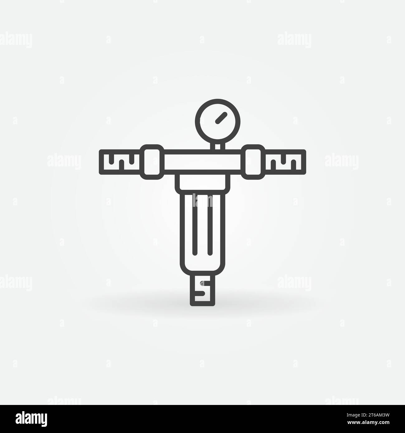Symbol für das Vektorkonzept des feinen Wasserfilters oder Symbol in dünner Linie Stock Vektor