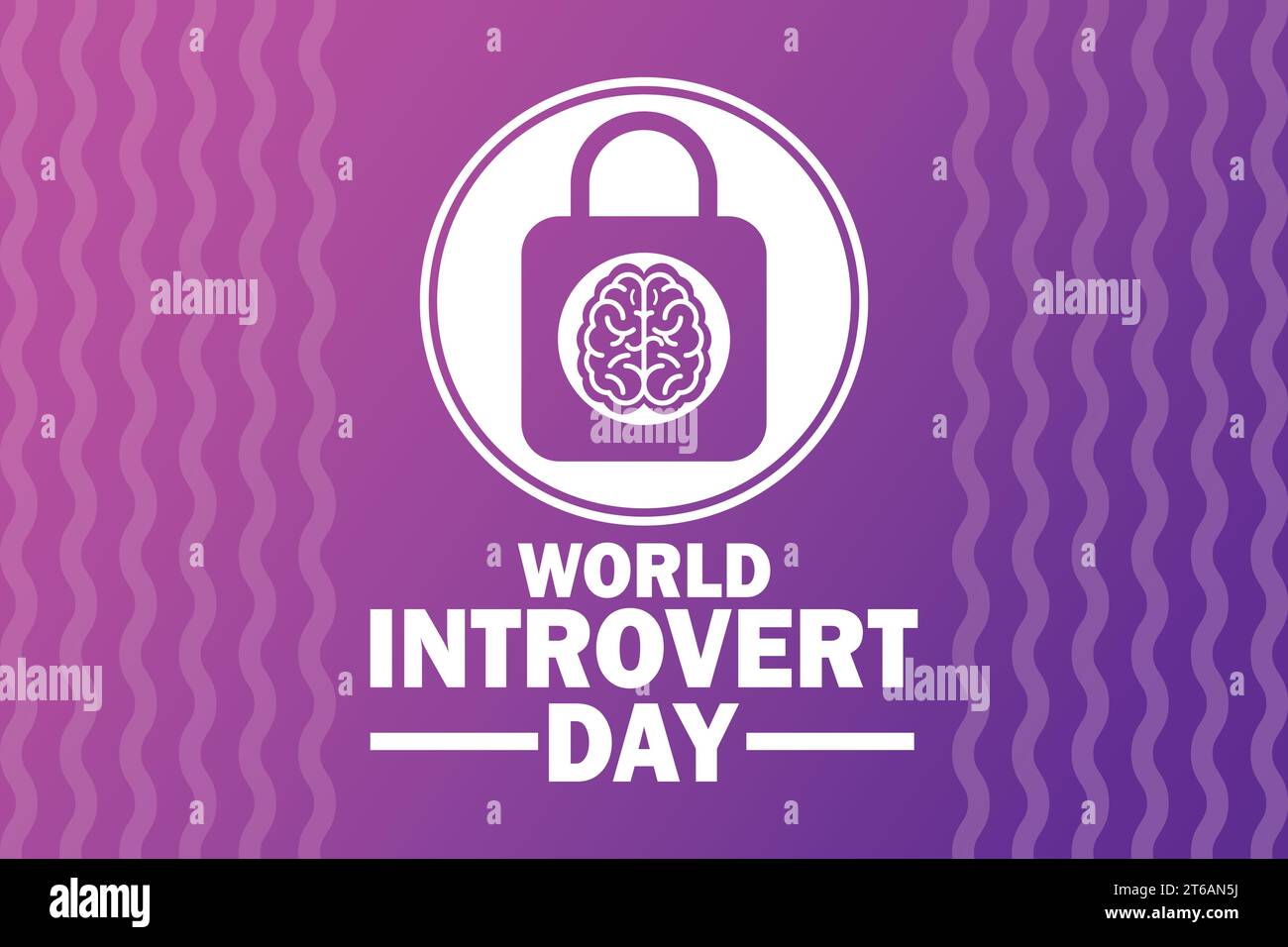 Welt introvertiert Tag Vektor Illustration. Geeignet für Grußkarten, Poster und Banner Stock Vektor