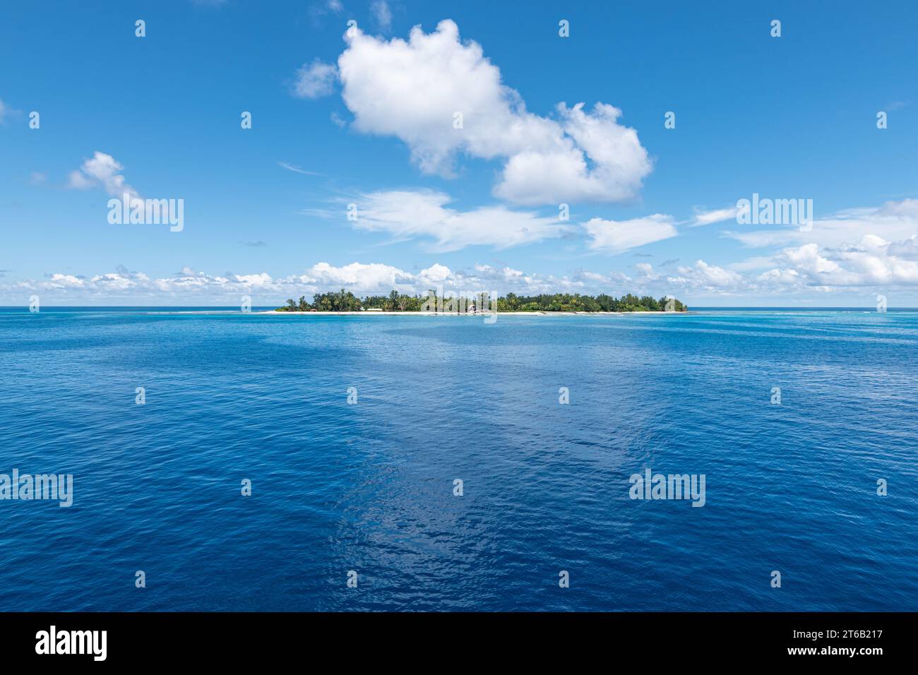 Remire Island oder Eagle Island auf den Äußeren Inseln, Seychellen. Stockfoto