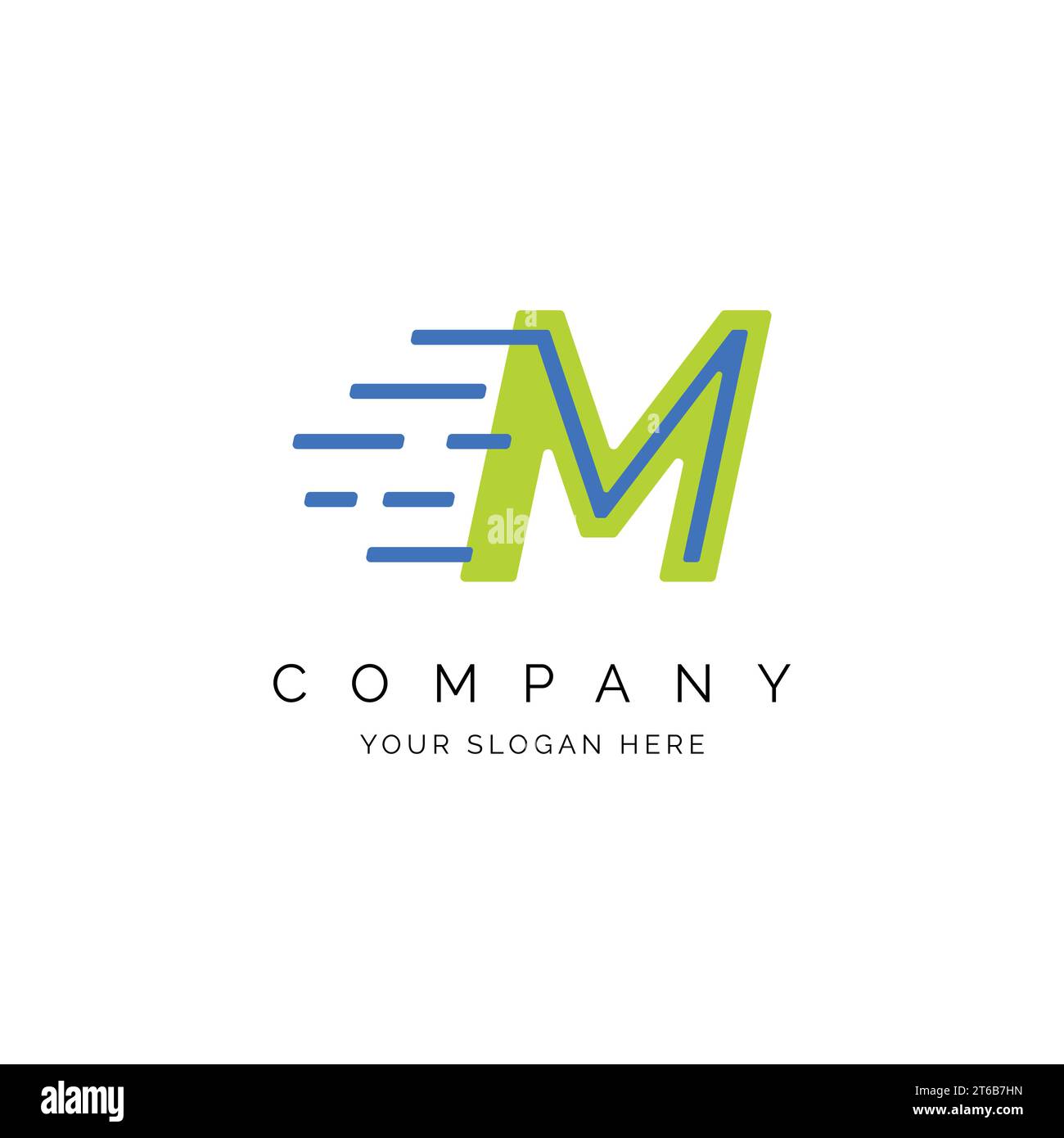 M Letter Logo Vorlage Illustration Design. Vektoralphabet M Speed Logo-Stil Stock Vektor