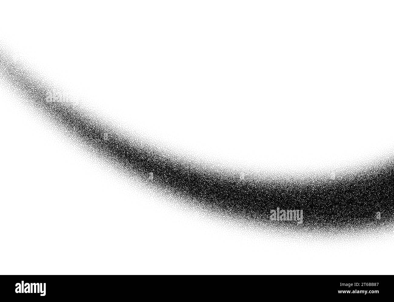 Hintergrund des Linienmusters der Dotwork-Kurve. Schwarze Stöpsel. Gepunkteter Vektor Stock Vektor