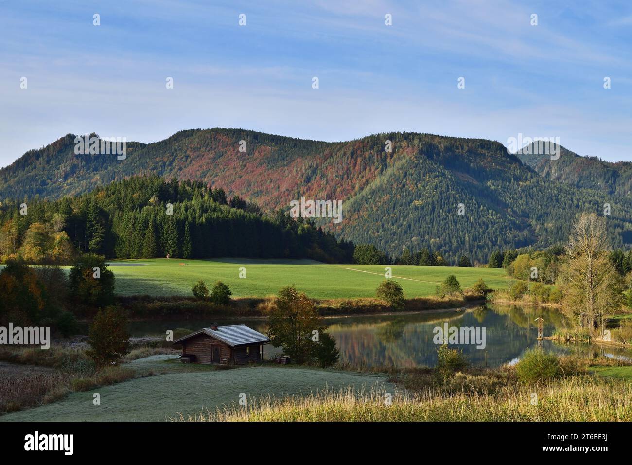 Angelhütte am Bergsee in der Nähe von Mariazell Stockfoto