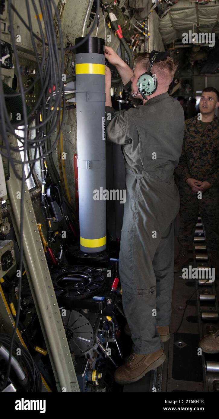 USMC Harvest HAWK Fallschirmjäger Türwerfer Stockfoto