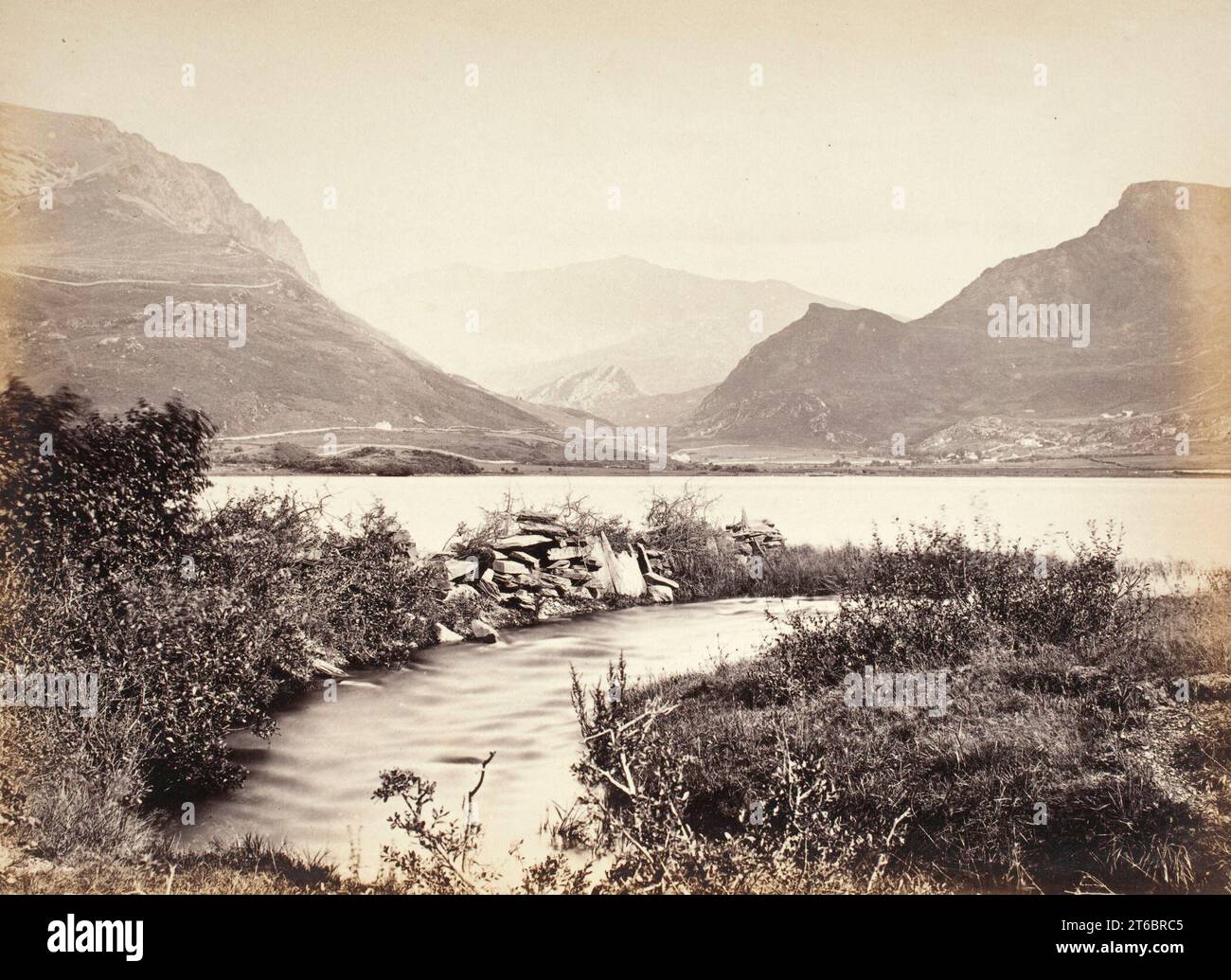 Snowdon, von Nantlle Lakes (583), gedruckt 1860 circa. Stockfoto