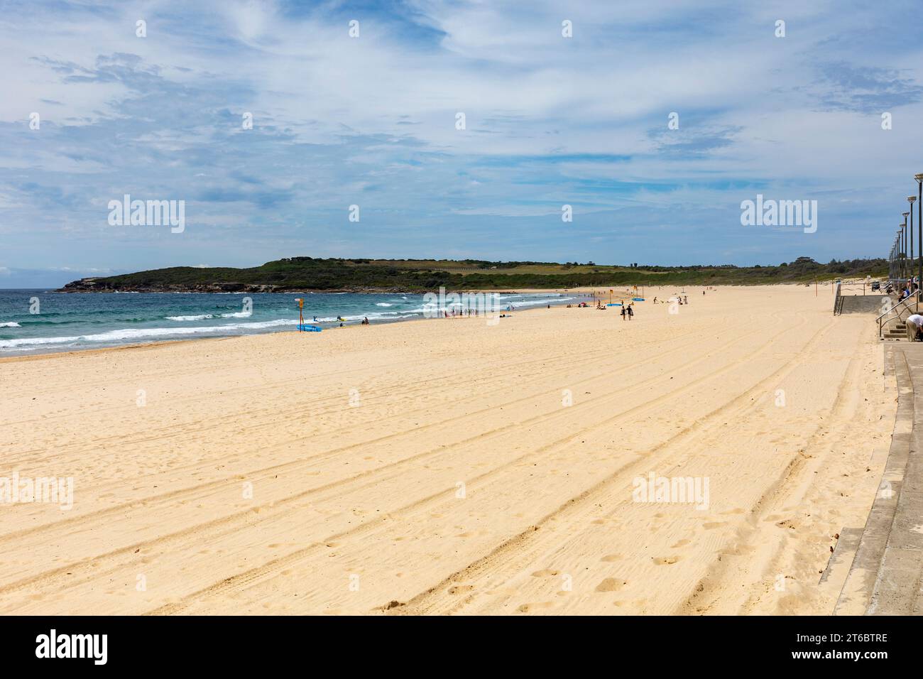 Maroubra Beach in den östlichen Vororten von Sydney und Malabar Headland National Park, Sydney, NSW, Australien, 2023 Stockfoto