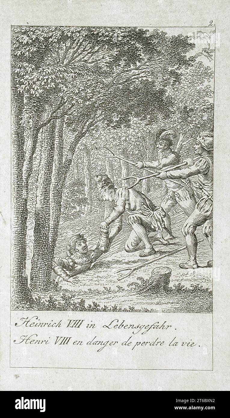 Illustration zur Geschichte Heinrichs VIII., 1797. Stockfoto