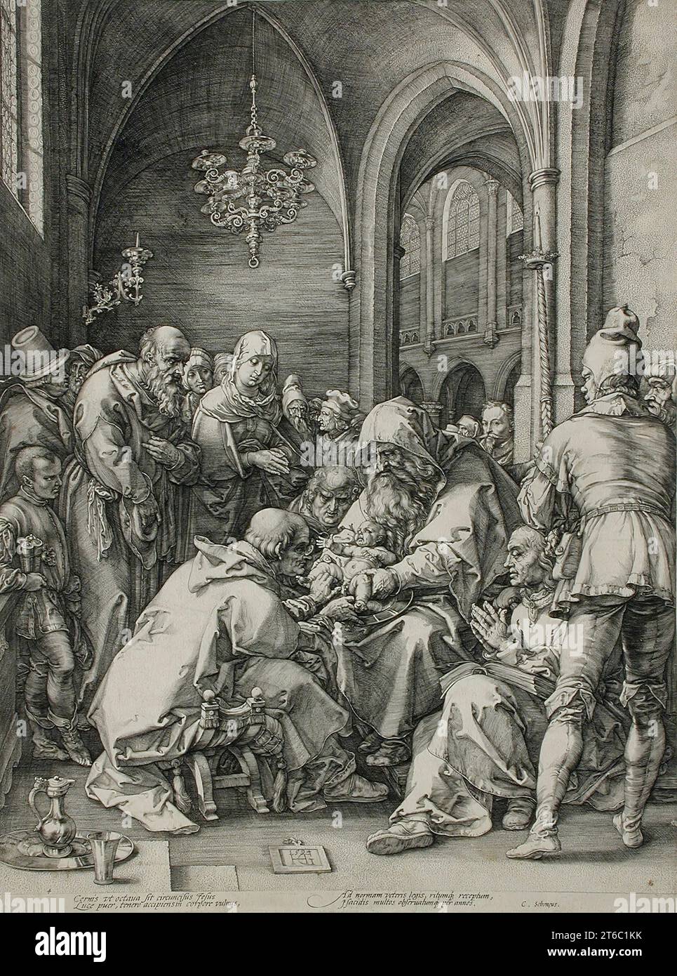 Die Beschneidung, 1594. Aus dem Leben der Jungfrau, Pl. 4. Stockfoto