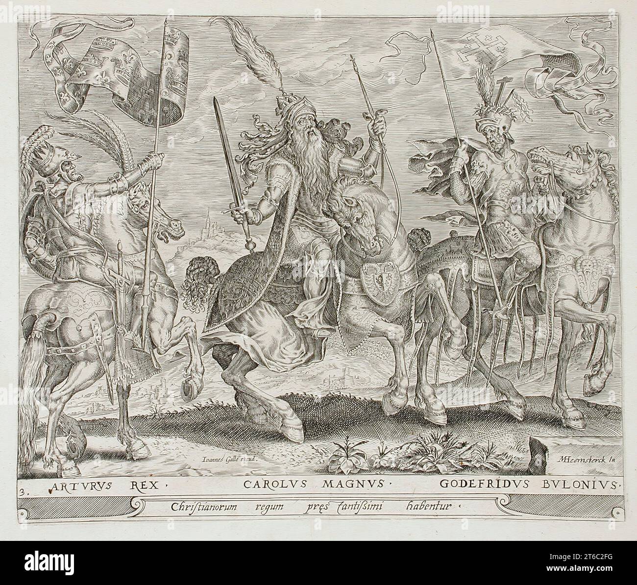 Drei Christliche Könige, 1567. Von Nine Heroes. Stockfoto