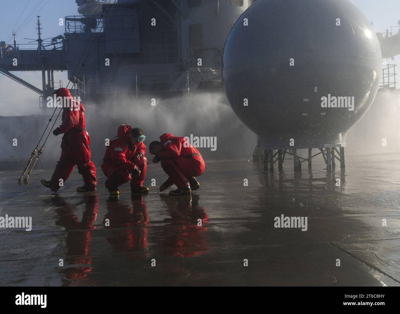 USS Blue Ridge Action 150302 Stockfoto