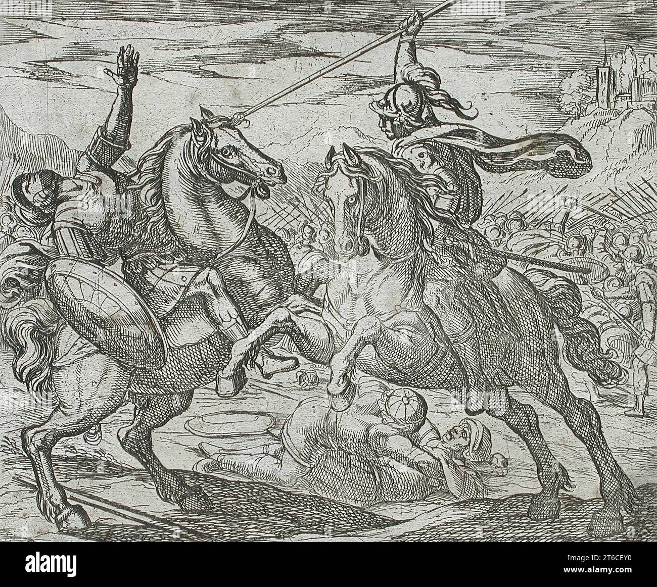 The Age of Iron, veröffentlicht 1606. Aus den Metamorphosen von Ovid, pl. 5. Stockfoto