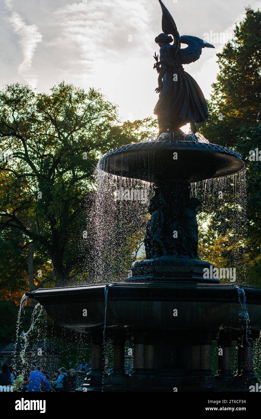 Engel des Wassers Statue, Bethesda Fountain, Central Park, Manhattan, New York City Stockfoto