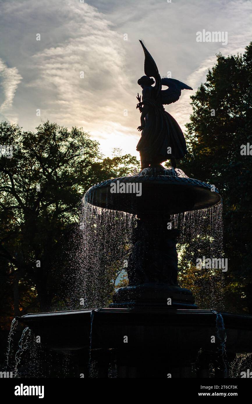 Engel des Wassers Statue, Bethesda Fountain, Central Park, Manhattan, New York City Stockfoto