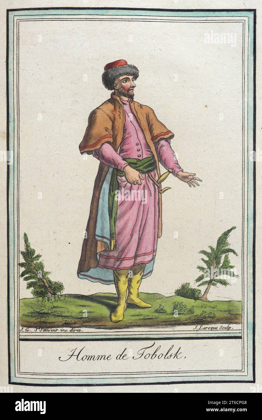 Kostüme de DifféMiete zahlt, 'Homme de Tobolsk', c1797. Stockfoto