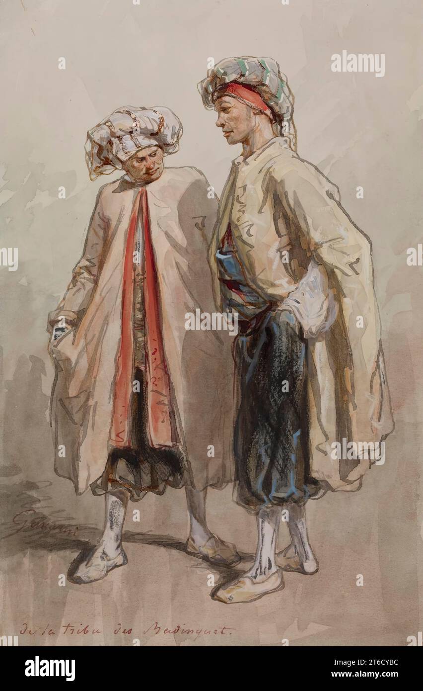 Smalltalk (de la tribu des Badinguet), 1861-1862. Stockfoto