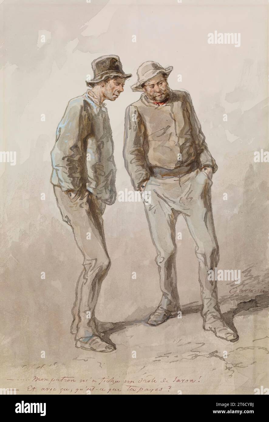 Zwei Bauern, 1855-1857. Stockfoto