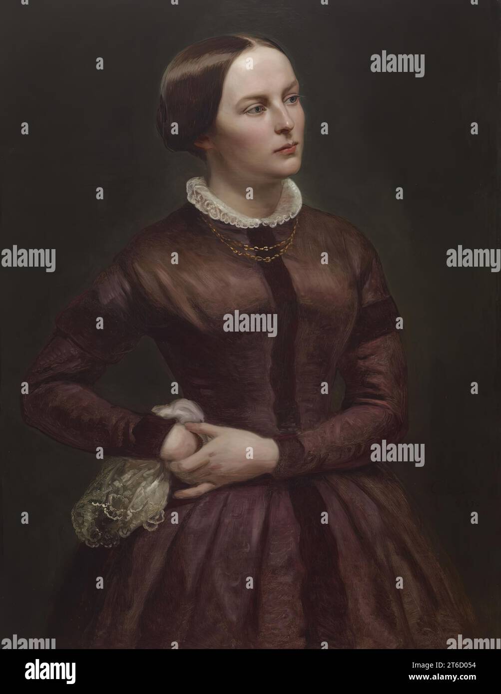 Porträt von Mary Buckler Woodville in historischem Kostüm, 1847. Stockfoto