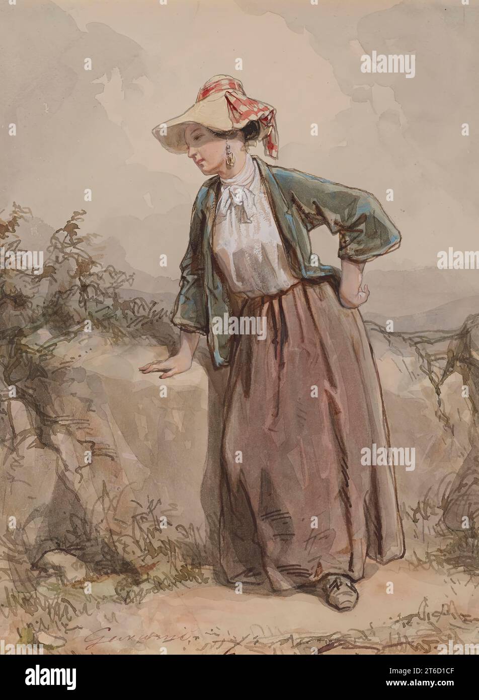 Junge Bäuerin, 1855-1857. Stockfoto