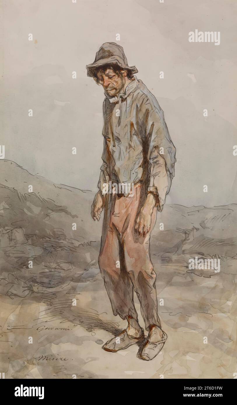 Elend, um 1855. Stockfoto