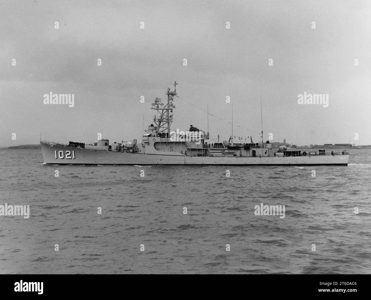 USS Courtney (DE-1021) im April 1961 Stockfoto